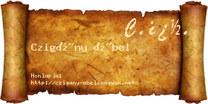 Czigány Ábel névjegykártya
