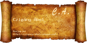 Czigány Ábel névjegykártya