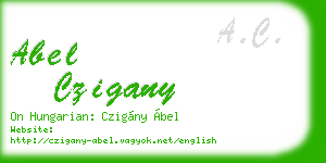 abel czigany business card